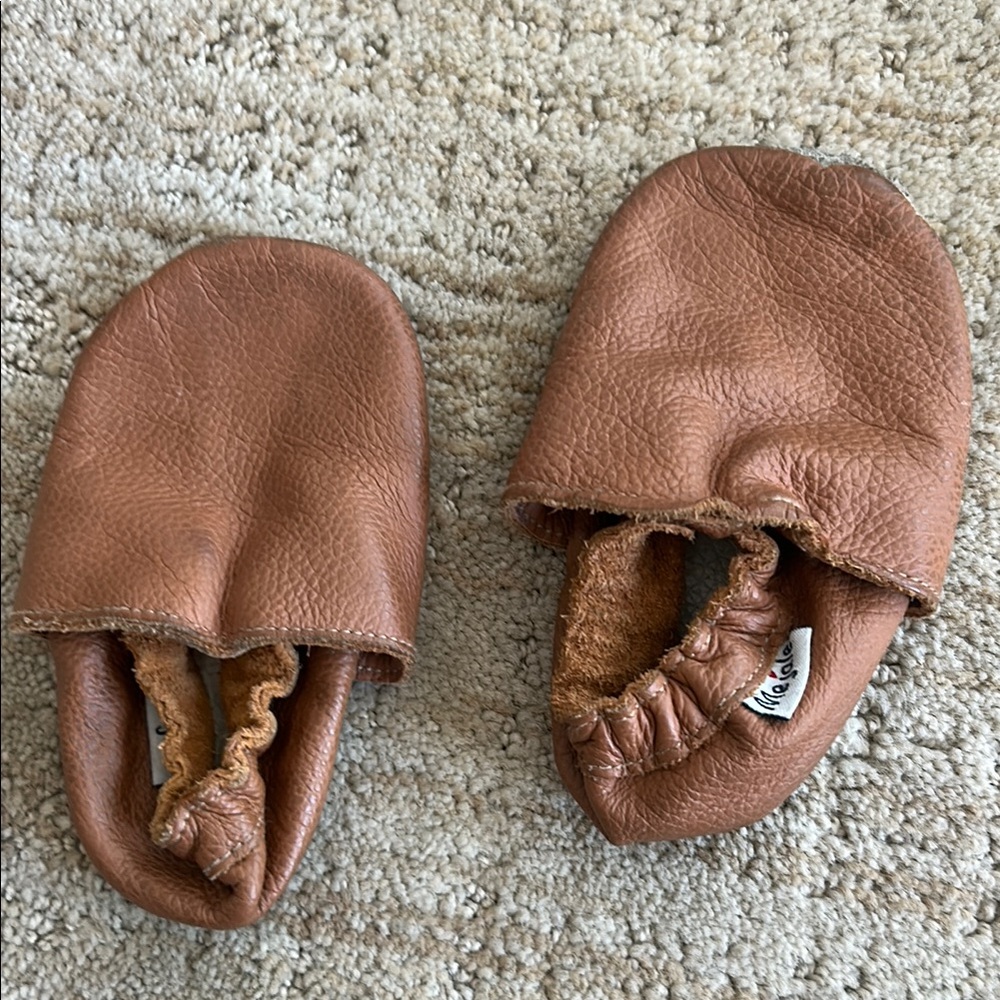 Brown Leather Kids Shoes